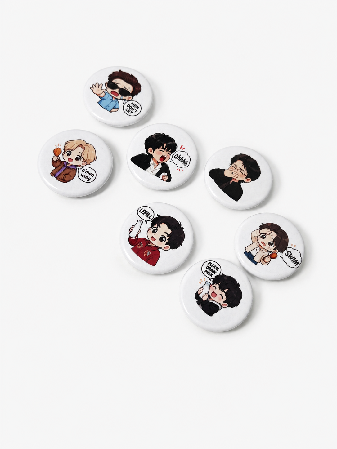 BTS "Hot Ones" Buttons Sets