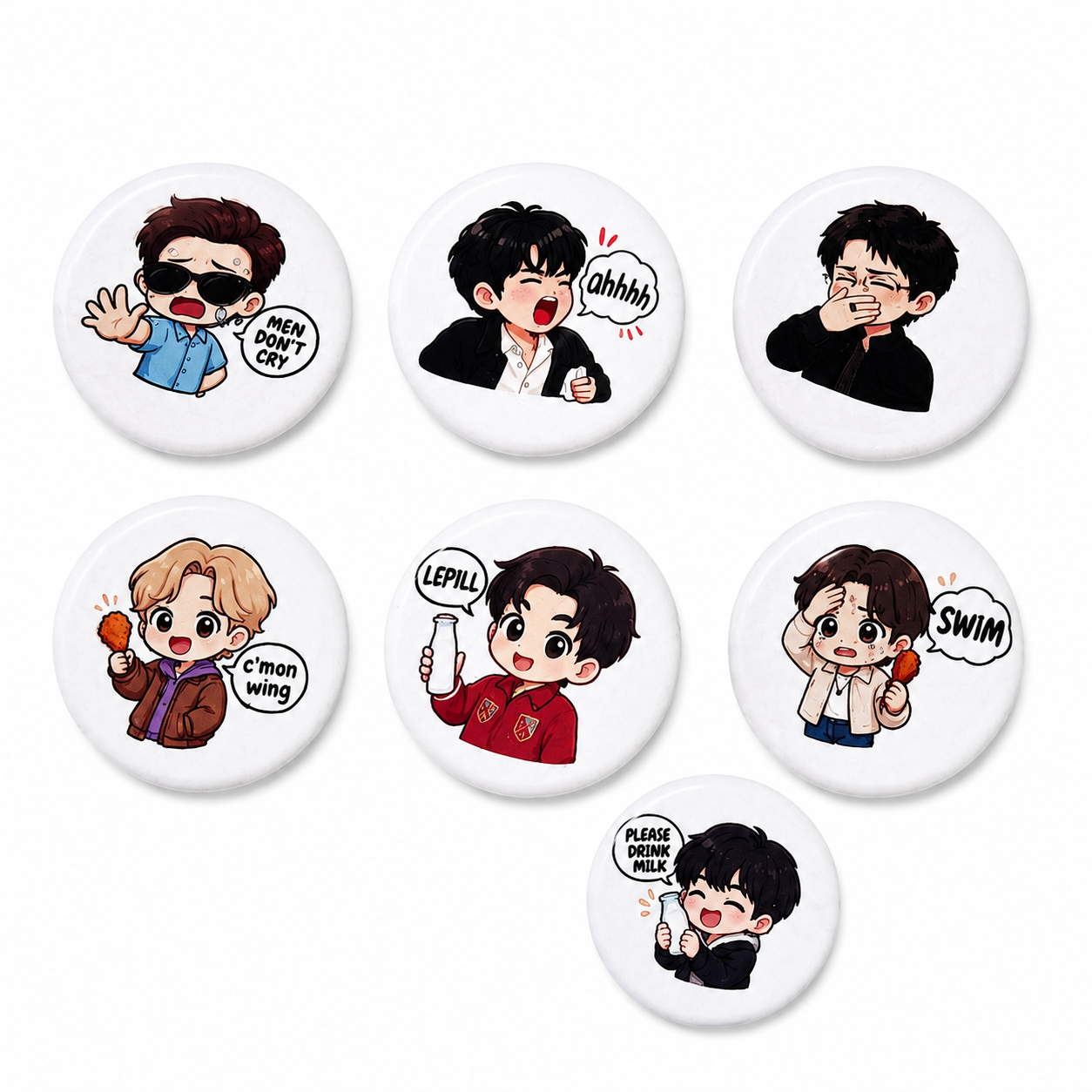BTS "Hot Ones" Individual Buttons